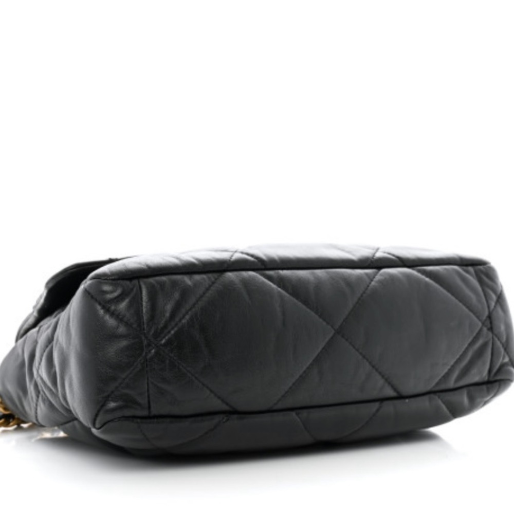 Black Quilted Lambskin Leather Bag - Picture 4 of 7